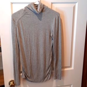 Jennifer Lopez Grey Long Sleeve Stretch Blouse size M